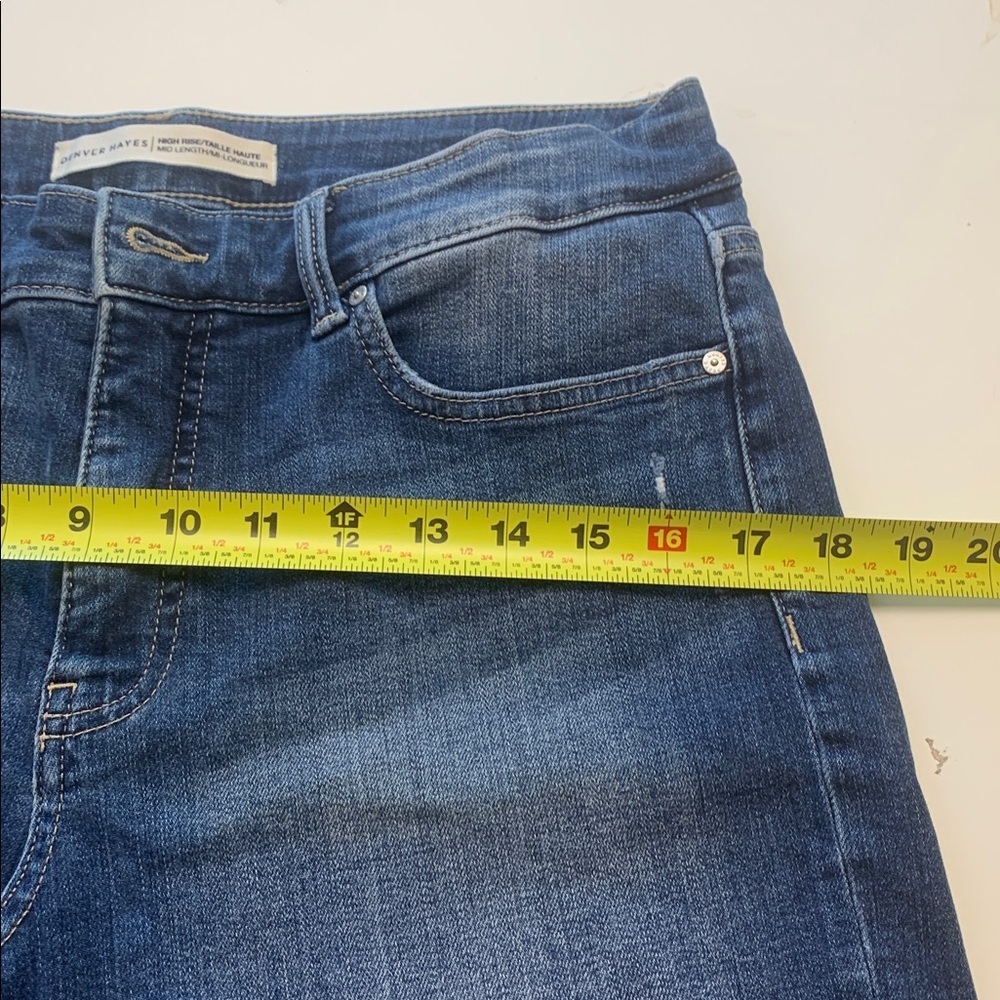 Denver Hayes High-Rise Denim Shorts, Mid Wash, Mid Weight - Picture 5 of 12